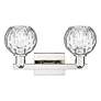 Arcadia Athens 17"W 2-Lt Polished Nickel Vanity w/ Water Glass Shade