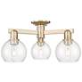 Arcadia Athens 23"W 3 Light Bronze Semi.Flush Mount w/ Clear Shade