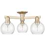 Arcadia Athens 23"W 3 Light Bronze Semi.Flush Mount w/ Seedy Shade