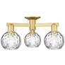Arcadia Athens 24"W 3 Light Gold Semi.Flush Mount w/ Water Glass Shade