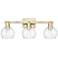 Arcadia Athens 25"W 3 Light Antique Brass Bath Light With Clear Shade