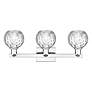 Arcadia Athens 25"W 3 Light Chrome Vanity Light w/ Water Glass Shade