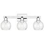 1_Arcadia Athens 25"W 3 Light Polished Chrome Bath Light w/ Seedy Shade