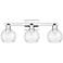 Arcadia Athens 25"W 3 Light Polished Chrome Bath Light w/ Seedy Shade