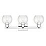 2_Arcadia Athens 25"W 3 Light Polished Chrome Bath Light w/ Seedy Shade more views