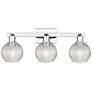 1_Arcadia Athens 25"W 3-Lt Chrome Bath Light w/ Clear Basketweave Shade