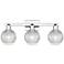 Arcadia Athens 25"W 3-Lt Chrome Bath Light w/ Clear Basketweave Shade