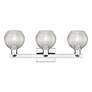 2_Arcadia Athens 25"W 3-Lt Chrome Bath Light w/ Clear Basketweave Shade more views