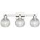 Arcadia Athens 25"W 3-Lt Polished Nickel Vanity w/ Basketweave Shade