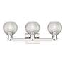 2_Arcadia Athens 25"W 3-Lt Polished Nickel Vanity w/ Basketweave Shade more views