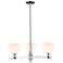 Arcadia Athens 28"W 3-Lt Chrome Stem Chandelier w/ Matte White Shade