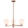 Arcadia Athens 28"W 3-Lt Copper Stem Chandelier w/ Matte White Shade