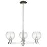 Arcadia Athens 28"W 3-Lt Polished Nickel Stem Chandelier w/ Seedy Shade