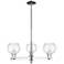 Arcadia Athens 28"W 3-Lt Polished Nickel Stem Chandelier w/ Seedy Shade