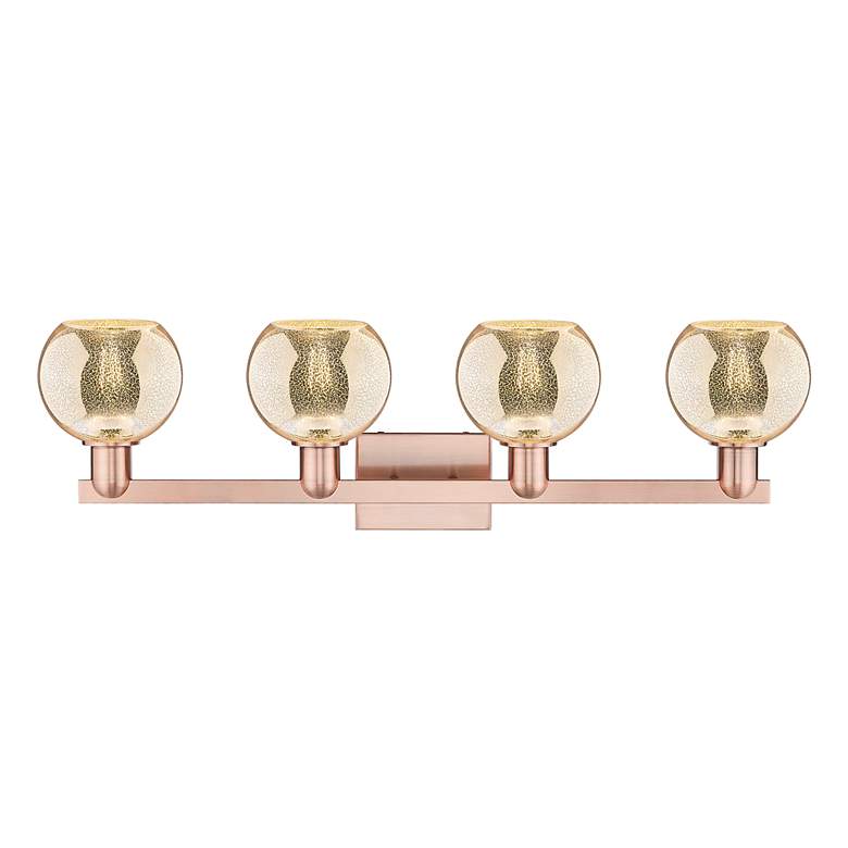 Image 2 Arcadia Athens 33"W 4 Light Copper Vanity Light With Mercury Shade more views