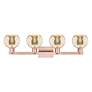 2_Arcadia Athens 33"W 4 Light Copper Vanity Light With Mercury Shade more views