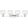 2_Arcadia Athens 33"W 4 Light Polished Nickel Bath Light w/ Seedy Shade more views