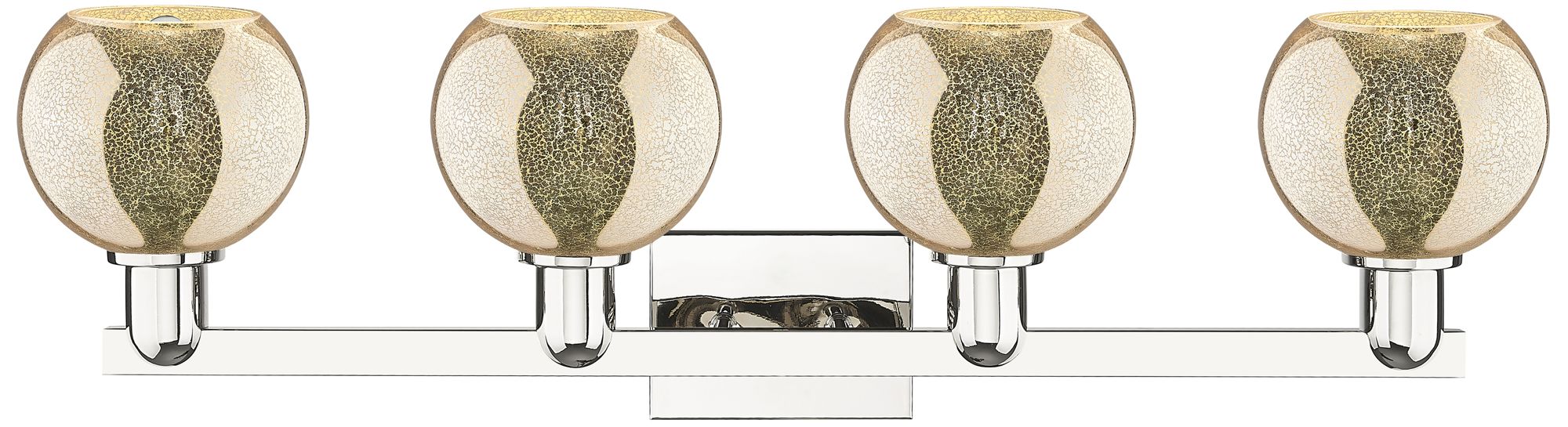 Image 2 Arcadia Athens 33"W 4 Light Polished Nickel Vanity w/ Mercury Shade more views