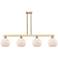 Arcadia Athens 51"W 4-Lt Bronze Stem Island Light w/ Matte White Shade