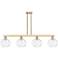 Arcadia Athens 51"W 4-Lt Bronze Stem Island Light w/ Water Glass Shade