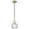 Arcadia Athens 6"W Brass Cord Hung Mini Pendant With Water Glass Shade