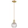 1_Arcadia Athens 6"W Bronze Cord Mini Pendant w/ Clear Basketweave Shade
