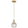 Arcadia Athens 6"W Bronze Cord Mini Pendant w/ Clear Basketweave Shade