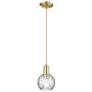 1_Arcadia Athens 6"W Bronze Cord Mini Pendant w/ Water Glass Shade