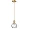 Arcadia Athens 6"W Bronze Cord Mini Pendant w/ Water Glass Shade