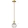Arcadia Athens 6"W Bronze Stem Pendant w/ Clear Basket Weave Shade