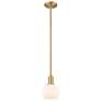 Arcadia Athens 6"W Brushed Brass Stem Pendant w/ Matte White Shade