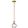 Arcadia Athens 6"W Brushed Brass Stem Pendant w/ Water Glass Shade