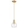 1_Arcadia Athens 6"W Champagne Bronze Cord Mini Pendant w/ Clear Shade