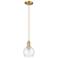 Arcadia Athens 6"W Champagne Bronze Cord Mini Pendant w/ Clear Shade
