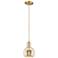 Arcadia Athens 6"W Champagne Bronze Cord Mini Pendant w/ Mercury Shade