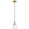Arcadia Athens 6"W Champagne Bronze Stem Mini Pendant w/ Seedy Shade