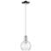 Arcadia Athens 6"W Chrome Cord Hung Mini Pendant w/ Seedy Shade