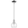 Arcadia Athens 6"W Chrome Stem Hung Mini Pendant w/ Clear Shade