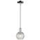 Arcadia Athens 6"W Chrome Stem Pendant w/ Clear Basket Weave Shade
