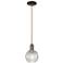Arcadia Athens 6"W Oiled Bronze Cord Pendant w/ Basketweave Shade
