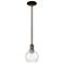 Arcadia Athens 6"W Oiled Bronze Stem Hung Mini Pendant w/ Seedy Shade