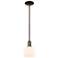 Arcadia Athens 6"W Oiled Bronze Stem Mini Pendant w/ Matte White Shade