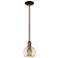 Arcadia Athens 6"W Oiled Bronze Stem Mini Pendant w/ Mercury Shade