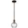 Arcadia Athens 6"W Oiled Bronze Stem Mini Pendant w/ Water Glass Shade