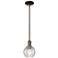Arcadia Athens 6"W Oiled Bronze Stem Pendant w/ Basketweave Shade