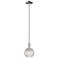 Arcadia Athens 6"W Polished Nickel Stem Pendant w/ Basketweave Shade