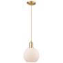 1_Arcadia Athens 8"W Bronze Cord Mini Pendant w/ Matte White Shade