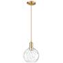 1_Arcadia Athens 8"W Bronze Cord Mini Pendant w/ Water Glass Shade