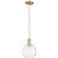 Arcadia Athens 8"W Bronze Cord Mini Pendant w/ Water Glass Shade