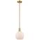 Arcadia Athens 8"W Bronze Stem Mini Pendant w/ Matte White Shade
